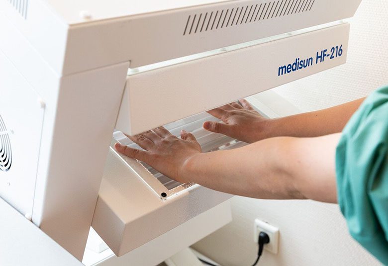 Lichttherapie gebruiken we voor de behandeling van sommige huidziekten