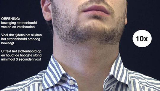 Oefening: 7. Beweging strottenhoofd voelen en vasthouden