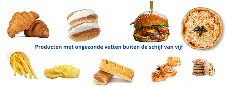 Producten met ongezonde vetten buiten de schijf van vijf
