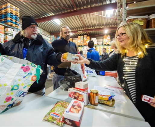 Voedselbank uitgifte is weergegeven