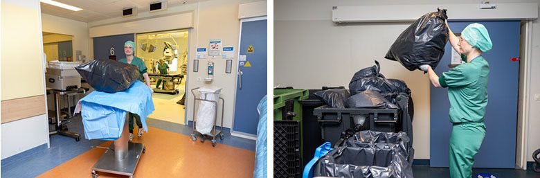 Schoonmaken en afval wegbrengen