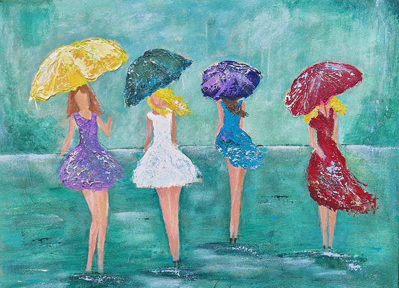 Esther Bekker, 'Zomerse bui' olieverfschilderij