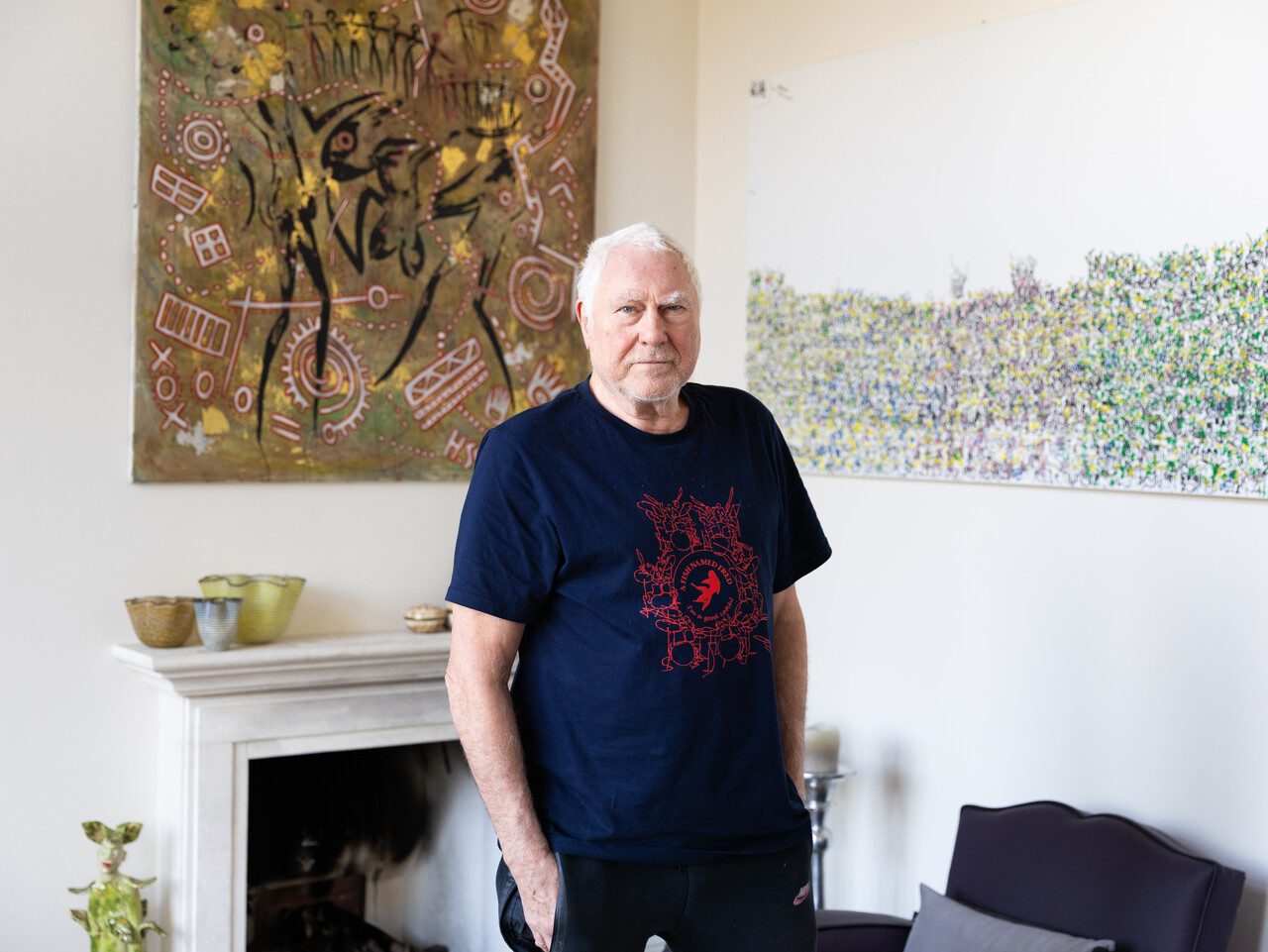 Cesar in zijn woonkamer