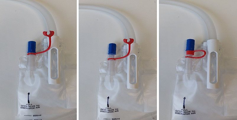 Meet hoeveel vocht uit de drain komt