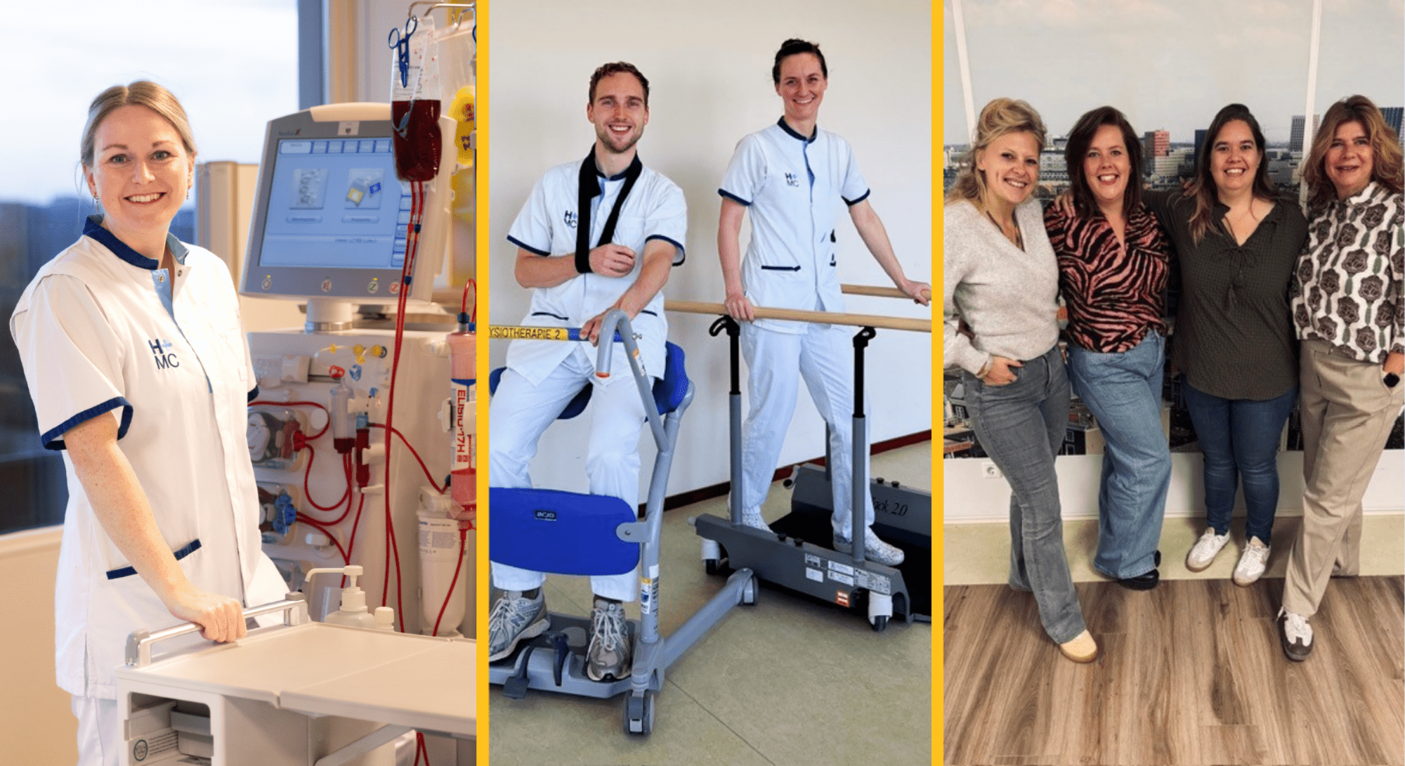 Collega's van HMC staan voor iedereen klaar op de Open Dag